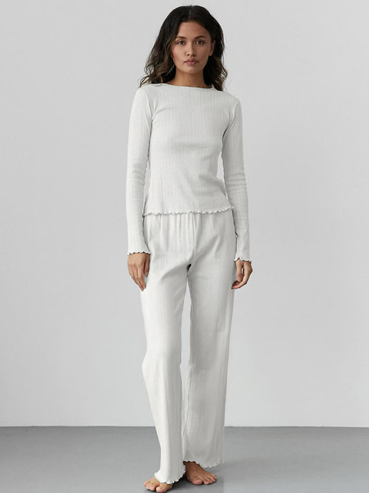Women’s Jacquard Long Sleeve Pajama Set