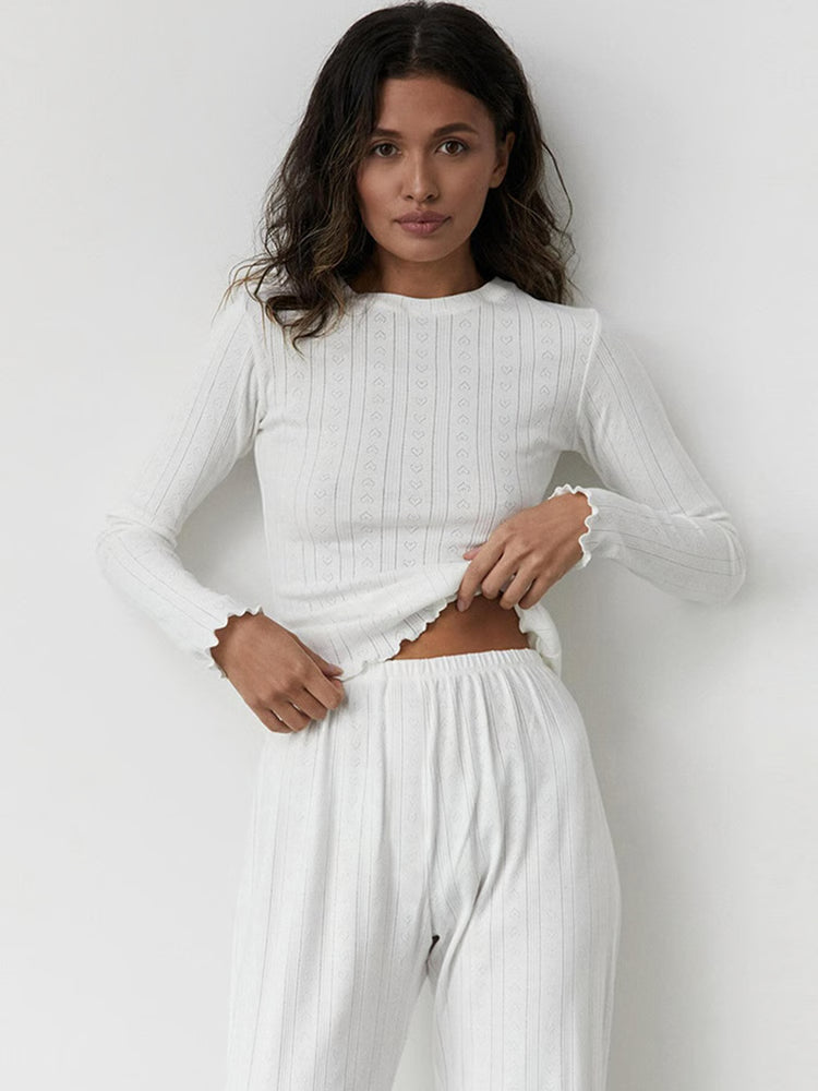 Women’s Jacquard Long Sleeve Pajama Set