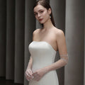 Pearl Beaded Opera Length Tulle Bridal Gloves