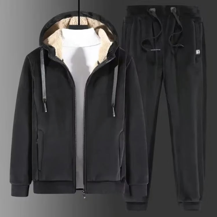 Men’s Warm Hooded Winter Tracksuit Set