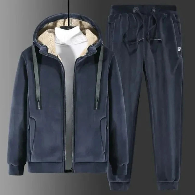 Men’s Warm Hooded Winter Tracksuit Set